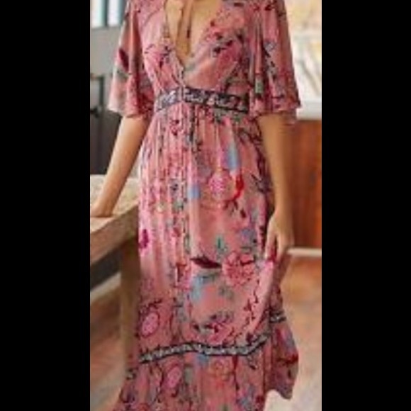 ✨NWT ANTHROPOLOGIE BEAUTIFUL FLORAL MAXI DRESS SIZE M I’ll take a decent offer✨ - Picture 7 of 13